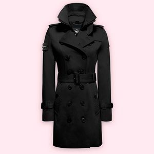 TRENCH London Black Trench Coat *Excellent condition*